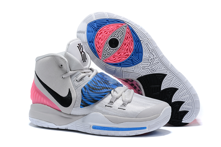New Nike Kyrie 6 Silver Grey Blue Pink Basketball Shoes